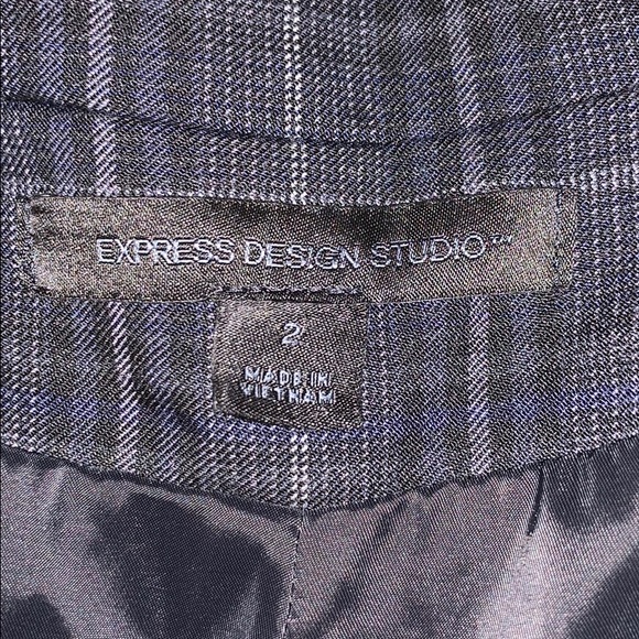 Express Design Studio Gray Blazer Jacket Size 2 - Picture 6 of 7